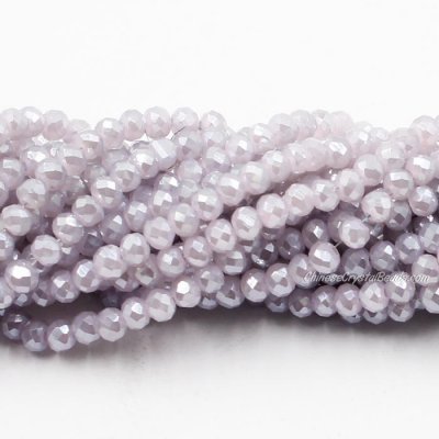 130 beads 3x4mm crystal rondelle beads Gray Alexandrite light