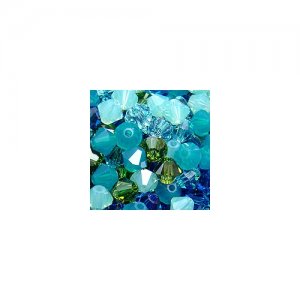 Chinese Crystal, 4mm Bicone, Bag of 48, Blue Lagoon