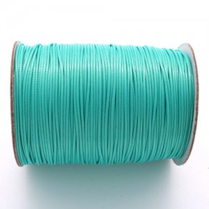 1mm, 1.5mm, 2mm Round Waxed Polyester Cord Thread, med Turquiose