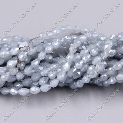Chinese Crystal Teardrop Beads Strand, #013, 3x5mm, about 100 Beads