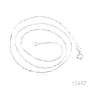 Chain, Platinum plated Sterling Silver, 16-inch. made in Italy, Sold individually
