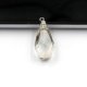 Wire Working Crystal helix drop Pendant, 12x22mm, silver shade, sold by 1 pc