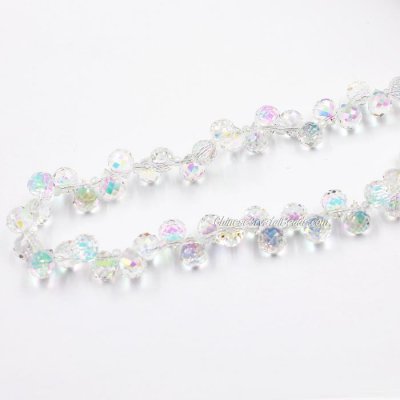 98 beads 8mm Strawberry Crystal Beads, Crystal AB 3