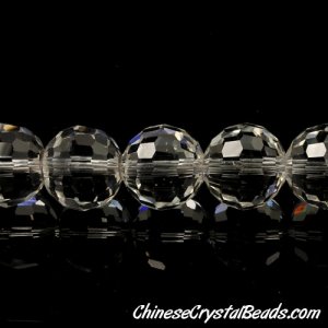 crystal round beads, Crystal Disco Ball Beads, clear, 96fa, 14mm, 10 beads