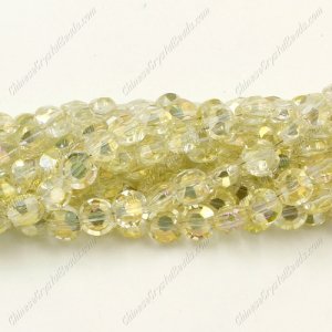 5x6mm Bread crystal beads long strand, citrine light-, about 100pcs per strand