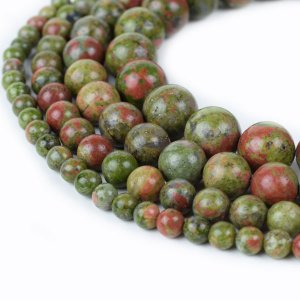 Natural Unakite Beads Round 4mm 6mm 8mm 10mm 12mm 14mm 15 Inch