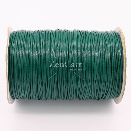 1mm, 1.5mm, 2mm Round Waxed Polyester Cord Thread, dark seagreen