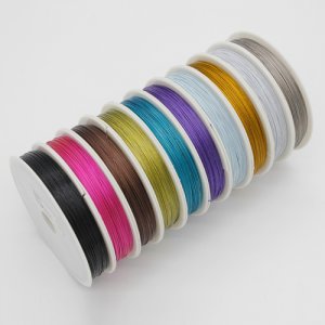 Multicolor Tiger Tail Beading Wire, 0.38mm#100meter or 0.45#60meter, 10 spool