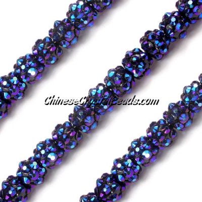 Chinese Crystal Disco Bead Acrylic sapphire plum 8mminside, 30 beads