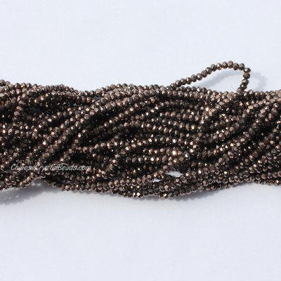 10 strands 2x3mm chinese crystal rondelle beads red copper light j03 about 1700pcs