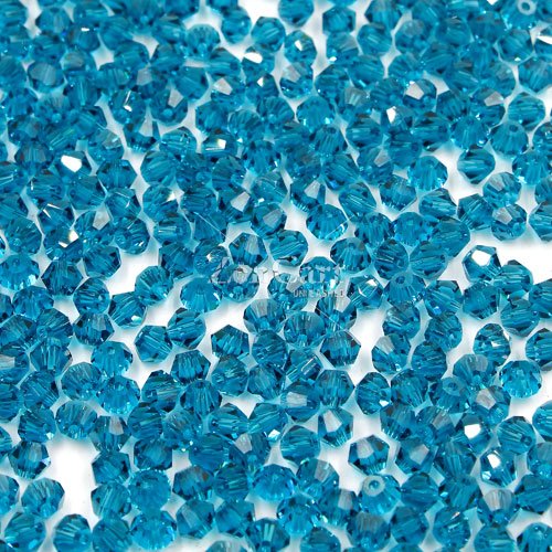 700pcs Chinese Crystal 4mm Bicone Beads,Capri Blue, AAA quality