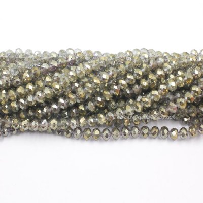 70 pieces 8x10mm Crystal Rondelle Bead,Yellow And Green Light
