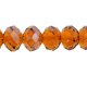 Chinese Crystal Rondelle Bead Strand, Med. Smoked Topaz, 12x16mm ,10 beads
