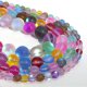 Matte mixed Mystic Aura Quartz Beads 6/8/10/12mm Rainbow Holographic Bead Synthetic Moonstone 15.5inch