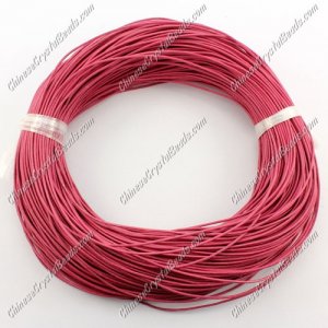 Round Leather Cord, Dark Pink, #1mm, 1.5mm, 2mm#Sold by the Meter