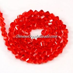 4mm Crystal Helix Beads Strand light siam, about 100 beads