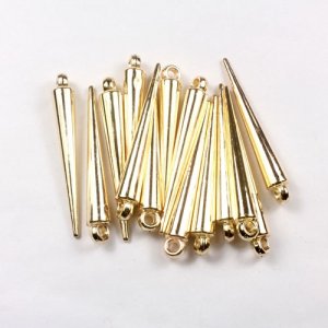 Basketball Wives Spikes gold 36mm Copper Coated Beads #CCB 50PCS