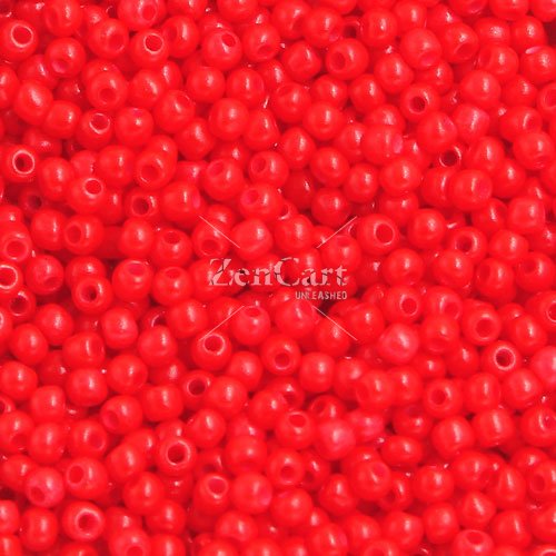 1.8mm AAA round seed beads 13/0, red, #C10, approx. 30 gram bag