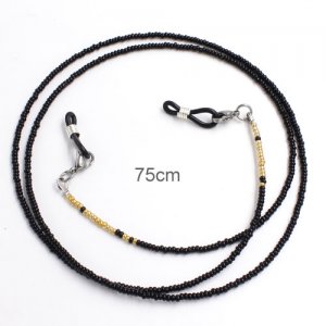 black 1.8mm seed beads glasses chain Eyeglass Chain Sunglasses Read Bead Glasses Chain Holder Eyewear Rope Necklace