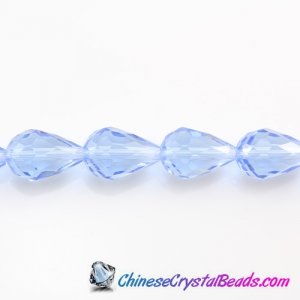 20Pcs 10x15mm Chinese Crystal Teardrop Beads, light sapphire