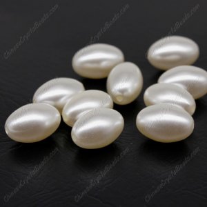 Imitation Pearl ABS Beads, 12x18mm oval, Hole:Approx 1mm, Sold By about 10pcs per pkg