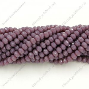 130Pcs 3x4mm Chinese rondelle crystal beads,opaque purple