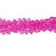 130Pcs 3x4mm chinese rondelle crystal beads, Fuchsia#pating color not the glass color