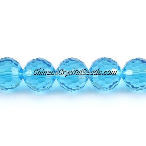 Crystal Disco Round Beads, Aqua, 96fa, 12mm, 16 beads