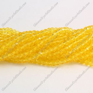 130Pcs 3x4mm Chinese rondelle crystal beads, Golden