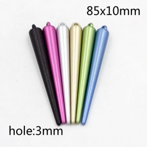 10Pcs 85x10mm Basketball Wives Spikes Acrylic multicolour, hole: 3mm