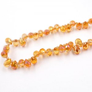 98 beads 8mm Strawberry Crystal Beads, orange AB