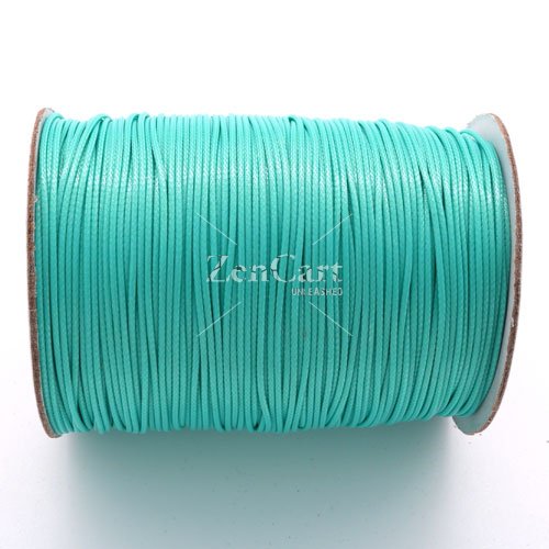 1mm, 1.5mm, 2mm Round Waxed Polyester Cord Thread, med Turquiose