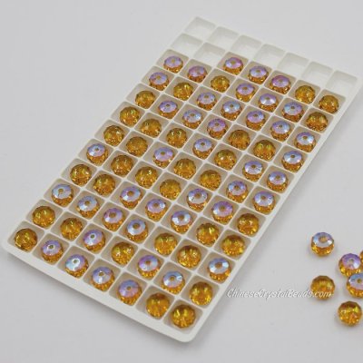 AAA 5x8mm amber AB angular crystal beads 84pcs