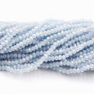 10 strands 2x3mm chinese crystal rondelle beads lt. Sapphire jade AB about 1700pcs