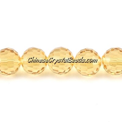 Crystal Disco Round Beads, G-Champagne, 96fa, 12mm, 16 beads