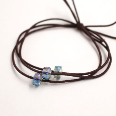 Busy Girl Bangle Hair Tie, blue light crystal beads elastic bracelet, 1 pc