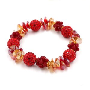 Red crystal bracelet DIY kits