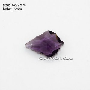 1Pc Chinese Crystal 6090 Baroque Pendants, 15x22mm, Violet