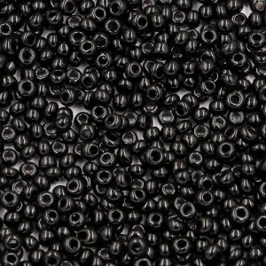 1.8mm AAA round seed beads 13/0, black, approx. 30 gram bag