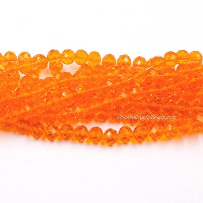 70 pieces 8x10mm Crystal Rondelle Bead,orange