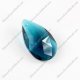 38x22mm Crystal beads Faceted Teardrop Pendant, Capri blue, hole: 1.5mm