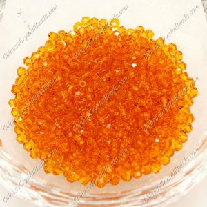 700pcs 3mm chinese crystal bicone beads, tangerine