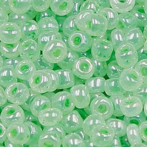 Glass Seed Beads, Round, about 2mm, #38, opaque lt green, Sold By 30 gram per bag