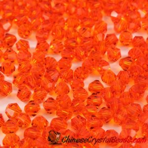 700pcs Chinese Crystal 4mm Bicone Beads,Tangerine, AAA quality