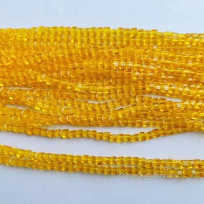 4mm Cube Crystal beads about 95Pcs, sun