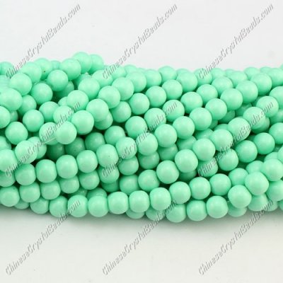 6mm round glass beads strand, Pale Turquoise, 140pcs per strand