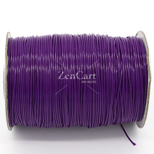 1mm, 1.5mm, 2mm Round Waxed Polyester Cord Thread, Indigo