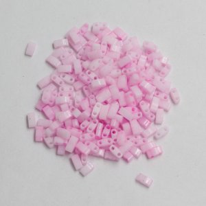 5x2.5mm chinese glass Half Tila pink approx 200 beads