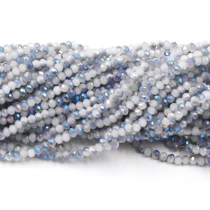 10 strands 2x3mm chinese crystal rondelle beads Half Blue Light jade about 1700pcs