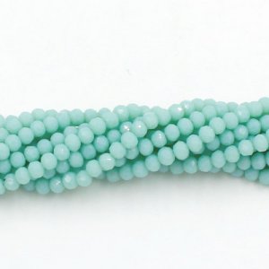 130Pcs 3x4mm Chinese rondelle crystal beads opaque #10, 3x4mm